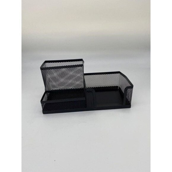 Metallic Tri-Basket Paper Box Organizer Black - Picture 1 of 9